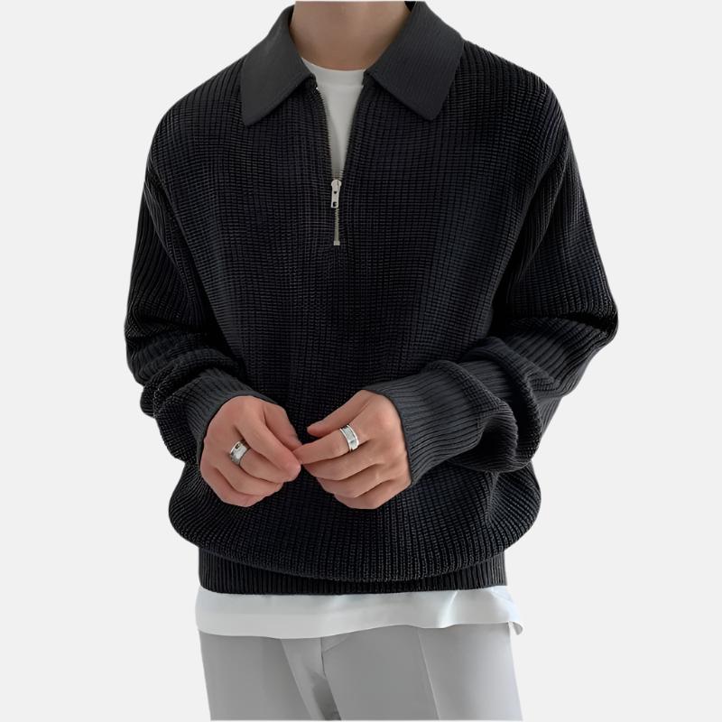 Navy Aether Zip Sweater