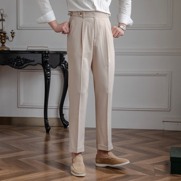 High-Rise Pleated Pant