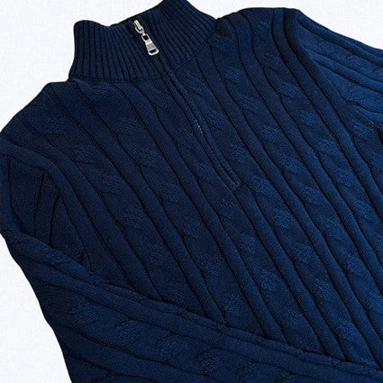 Navy Casual Elegance Sweater