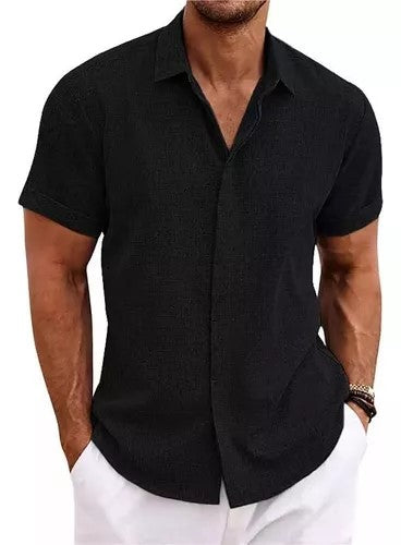 Black Marceau Ocean Whisper Linen Shirt