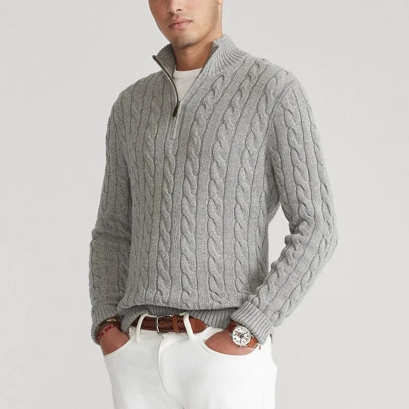 Gray Casual Elegance Sweater