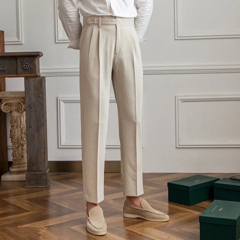 High-Rise Pleated Pant