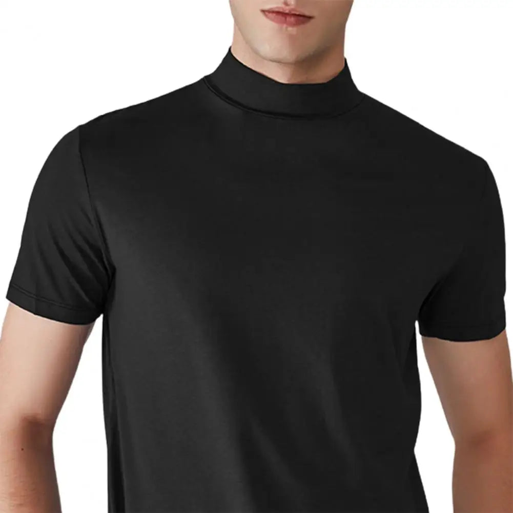 Men's Shirt Black Half Collar High Standard