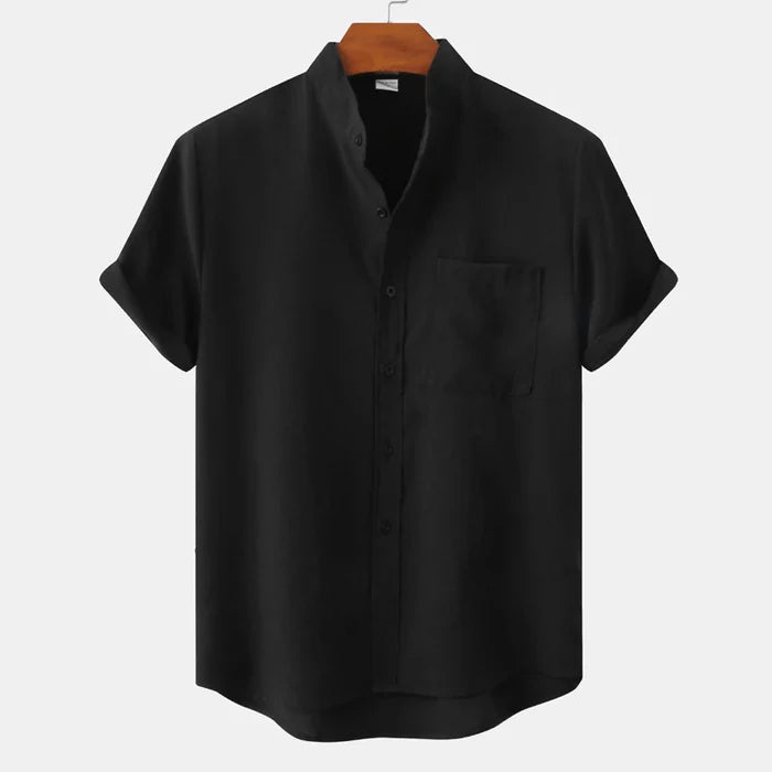 Black Marceau Ocean Whisper Linen Shirt