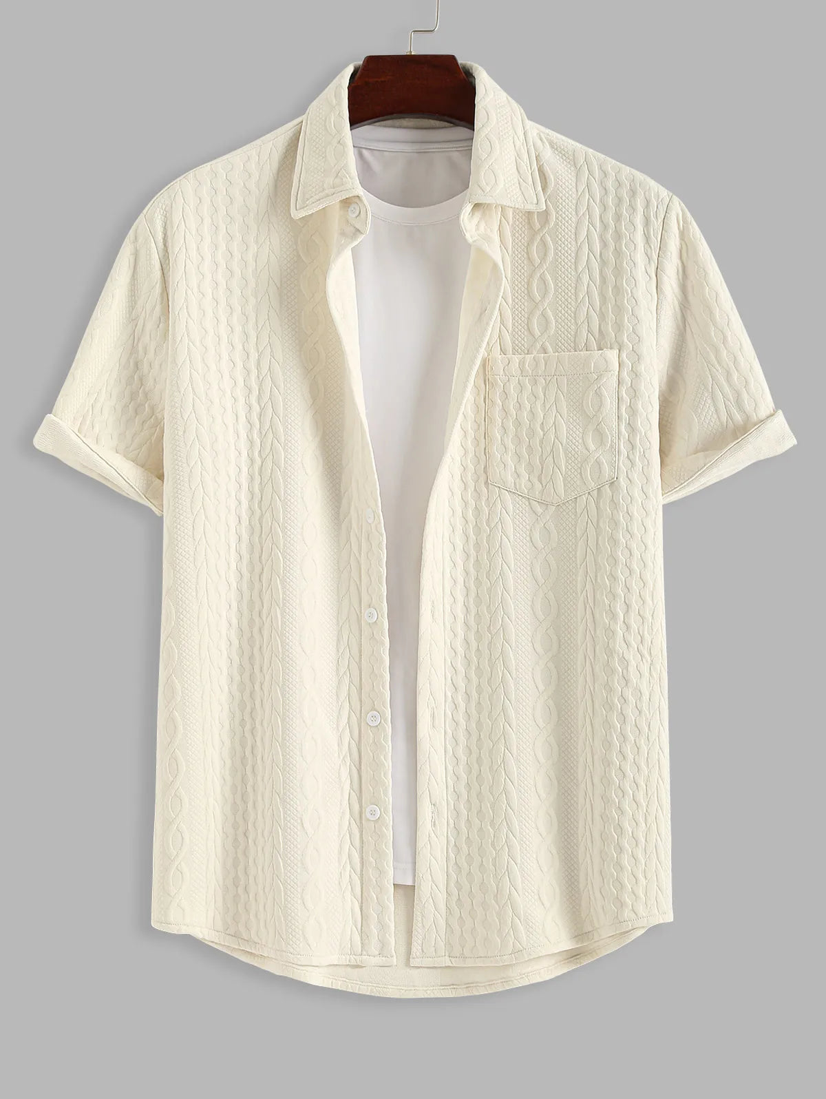 Textured Beige Shirt